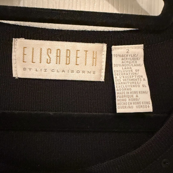 Liz Claiborne Black Tank Top with Sequin Accents - Picture 3 of 4